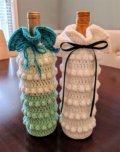 The Bubbly Bottle Bag By Nikki Mack Free Crochet Pattern Ravelry Wine Bag Pattern