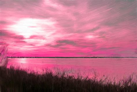 Pink Sky At Night A Romantic Delight Painting By Bruce Nutting Fine