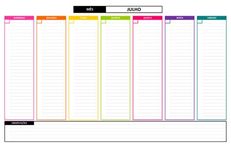 Planner Semanal Para Imprimir Modelos Gr Tis Excel Easy