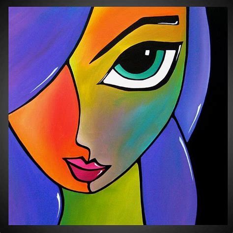 Colorful 3 Cubist Art Art Abstract Face Art