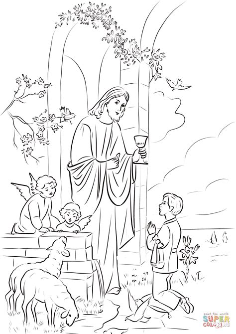 Https://tommynaija.com/coloring Page/first Communion Coloring Pages