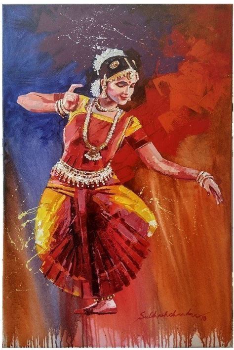 Dancer Painting Female Art Painting Painting Of Girl Folk Art Painting Canvas Art Painting