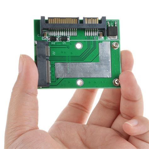 Mini Pcie Msata Ssd To 25 Sata Adapter Converter Card Module Blue
