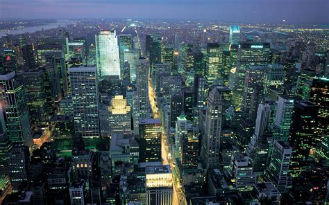 Evening City New York Usa Desktop Wallpapers 1680x1050