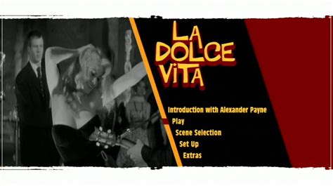 la dolce vita 1960 dvd menus