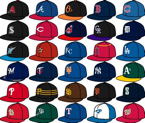 Download Caps Mlb Team Logos In Alphabetical Order Png Image With No