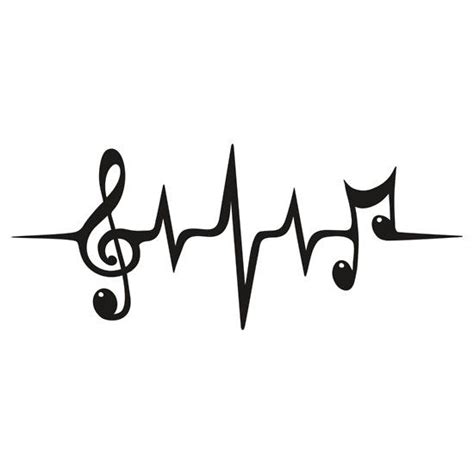 Music Pulse Notes Clef Frequency Wave Sound Dance Tatoo Music