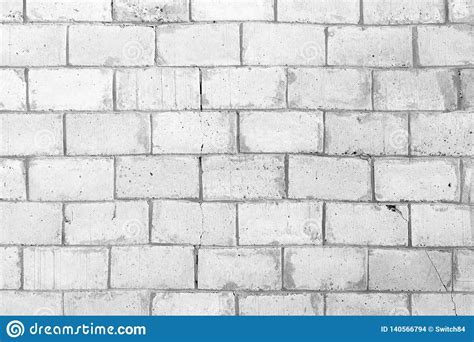 The Wall Of Large Bricks Background With Brickwork Texture Stock