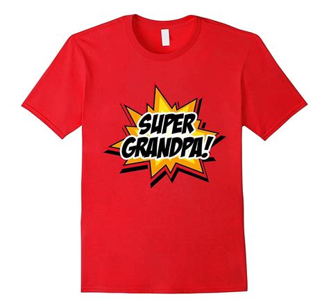 Mens Super Grandpa T Shirt Funny Superhero Grandpa T Tee Teevkd