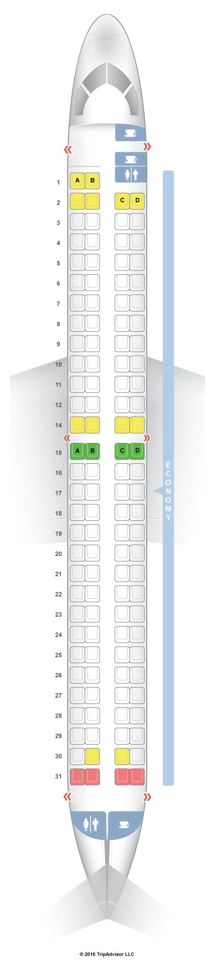 Seatguru Seat Map Flybe Embraer 195 E95
