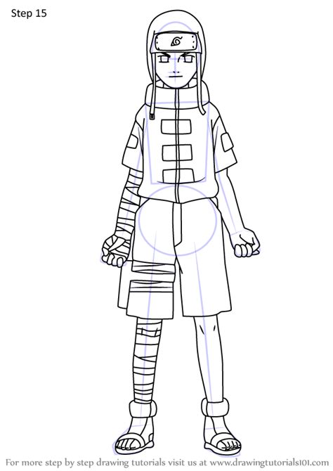 Learn How To Draw Neji Hyuga From Naruto Naruto Step By