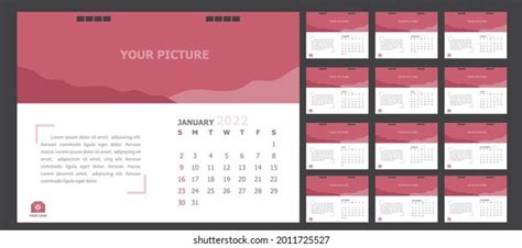 Calendar 2022 Pastel Background Stock Vector Royalty Free 2011725527