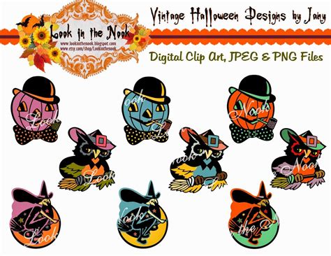 Look In The Nook Graphics And Images Vintage Halloween Designs