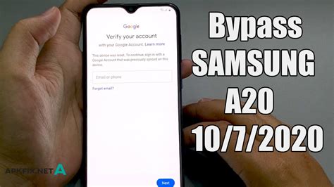 Bypass FRP Lock SAMSUNG Galaxy A20 10/7/2020 
