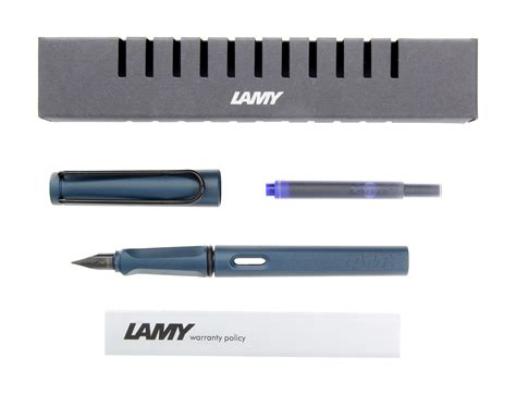 Lamy Safari Petrol Blue Fountain Pen Medium Nib 5 Black Ink