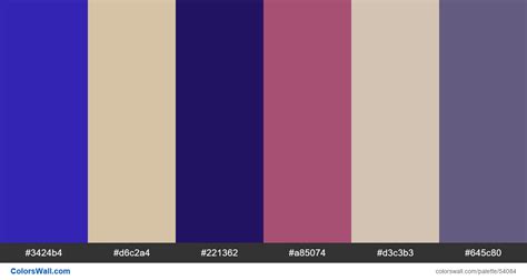 Digital Posters Color Palette Design Colours 3424b4 D6c2a4 221362