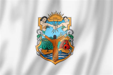Bandeira Do Estado De Baja California Coleção De Banner Acenando Do