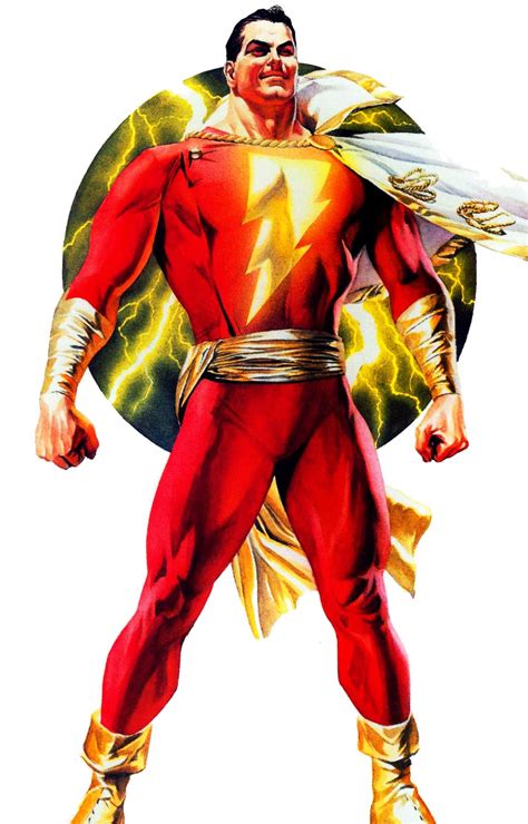Captain Marvel •alex Ross Captain Marvel Shazam Dc Comics