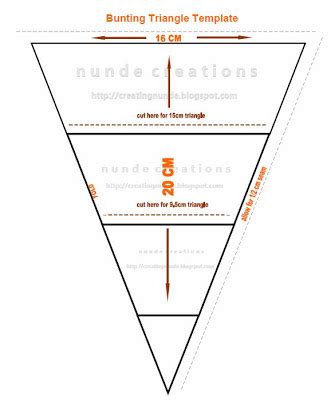 *please bear in mind that size conversions are approximate and can not be guaranteed. n u n d e: Bunting Template