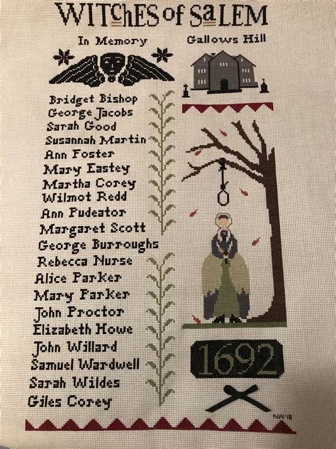 ★finished stitch size on 14 aida is 4.21 inches wide by 3.93. Witches of Salem cross stitch The Primitive Hare | Witch ...