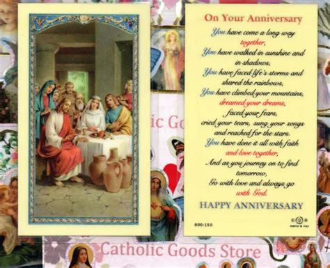 Wedding At Canaan Anniversary Card Laminated Holy Card 150 Picclick