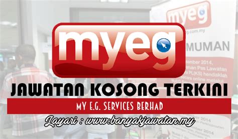 Jawatan kosong, jawatan kosong kerajaan, jawatan kosong swasta, jawatan kosong 2020.sumber jawatan kosong.suruhanjaya perkhidmatan awam malaysia (spa). Jawatan Kosong di MY E.G. Services Berhad - 22 November ...