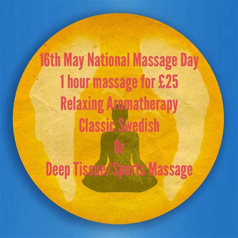 national massage day special offer sb natural health