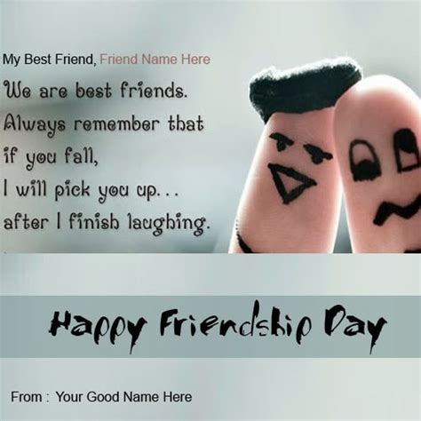 Friendship day (also international friendship day or friend's day) is a day in several countries for celebrating friendship. happy friendship day quotes for best friends with name edit