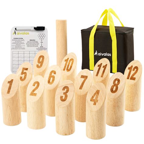 Buy Aivalas Wooden Numbered Block Tossing Game Set Throwing Ing Game
