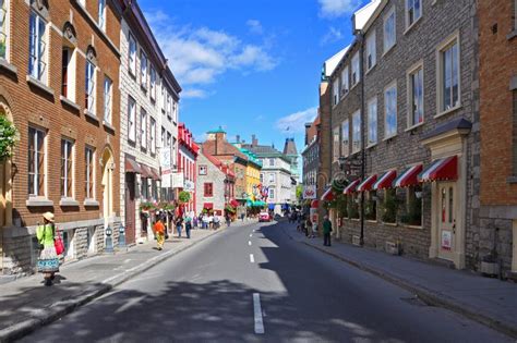 Rue Saint Louis Street Quebec City Canada Editorial Image Image Of