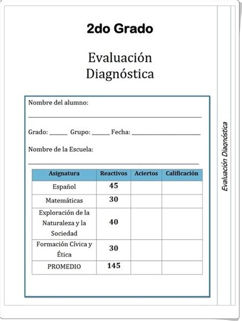 Evaluación Inicial Diagnóstica De 2º Nivel De Educación Primaria