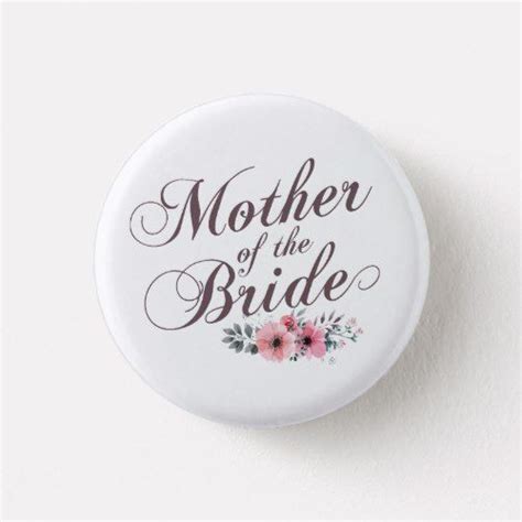 Mother Of The Bride Elegant Wedding Pin Button Wedding Pins Wedding