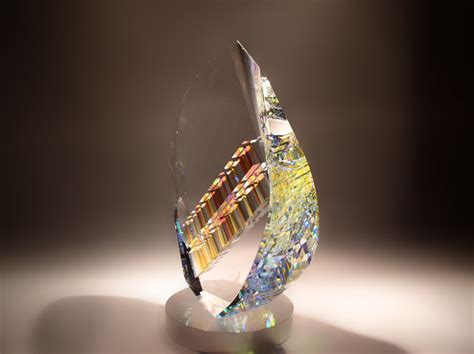 Tier Drop Fine Art Glass Art Sculpture By Glass Artist