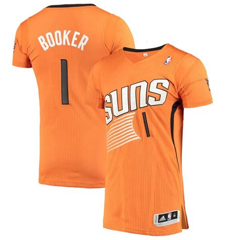 Men S Phoenix Suns Devin Booker Adidas Orange Finished Authentic Jersey Nba Store