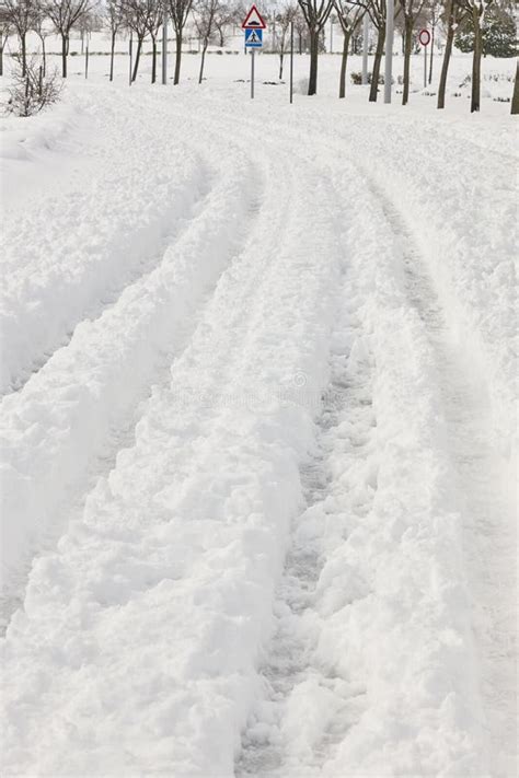 Frozen Road Stock Image Image Of Pass Blacktop Road 97123811
