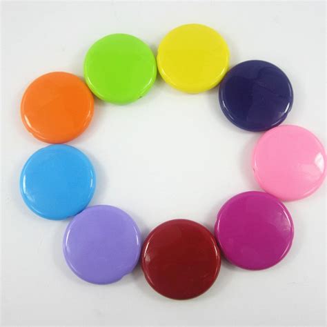 2019 Flat Round 33mm Disc Acrylic Chunky Beads Mixed From Chunkybeads