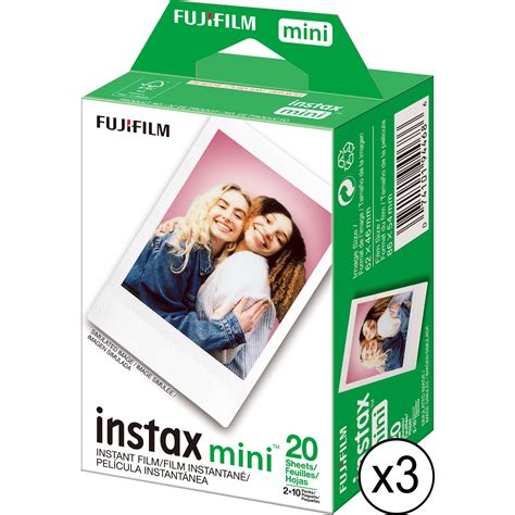 fujifilm instax mini instant color film kit 60 shots bandh