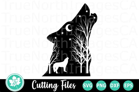 Wolf Silhouette - An Animal SVG Cut File (338757) | Cut Files | Design
