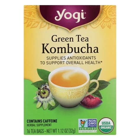 Furthermore, just like regular tea, green tea also contains caffeine. Yogi Tea Green Tea Kombucha - Contains Caffeine - 96 Tea ...