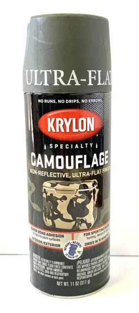 Krylon 4293 Olive Camouflage Non Reflective Ultra Flat Finish Spray