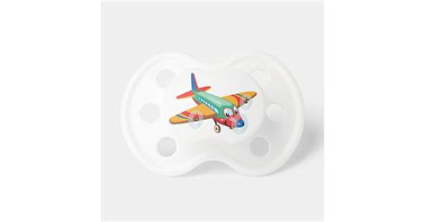 Cartoon Airplane Pacifier Zazzle