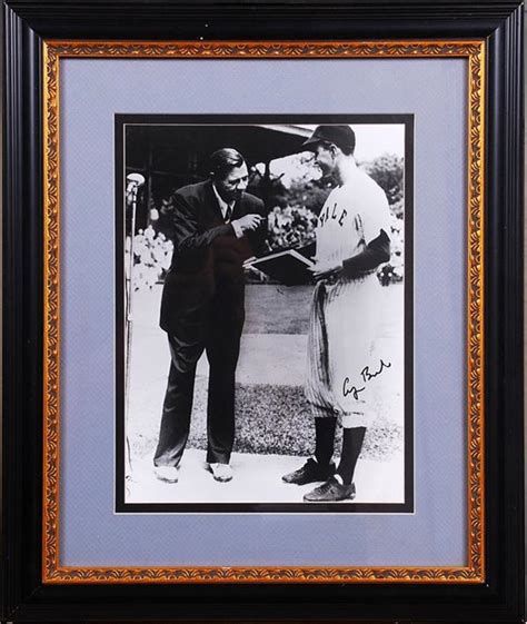 President George Bush Signed Photo With Babe Ruth