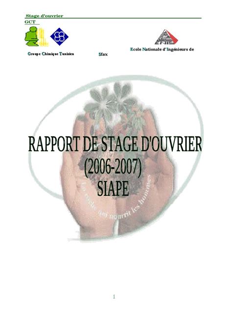 Rapport De Stage Ouvrier Pdf Pompe Générateur électrique