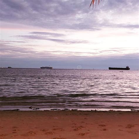 Sunset Beach At Balikpapan Stock Image Image Of Horizon 261737985