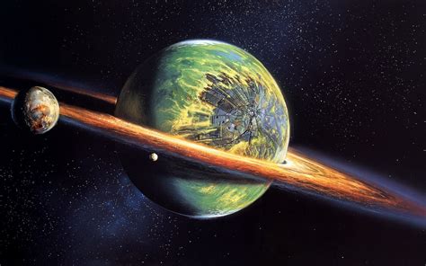 Planets With Rings Painting Maria Cuquitas
