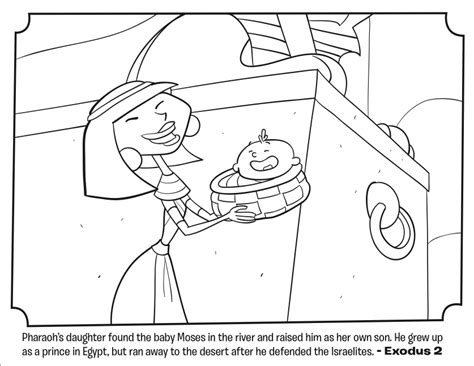 What kind of life did grandma moses live? Moses Adopted Coloring Page - Whats in the Bible