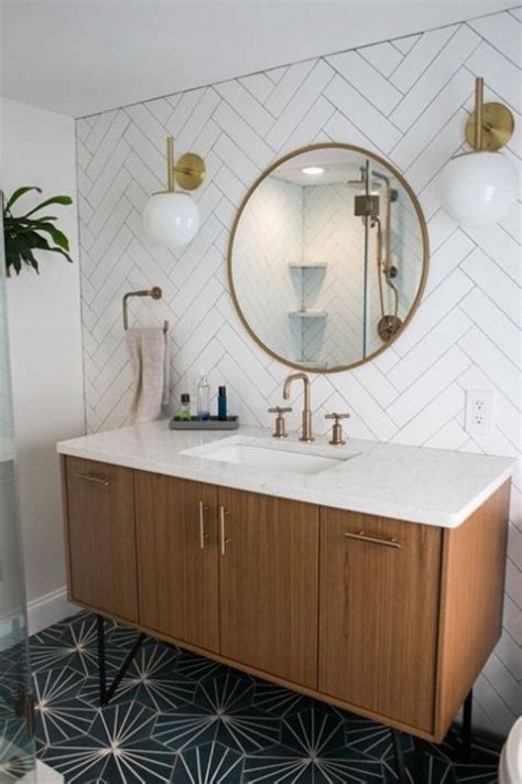 Steve maps out the floor and finds that a staggered layout works well because it avoids thin, small tiles around the perimeter. 20 Ideas To Mix And Match Tiles In Your Bathroom ...