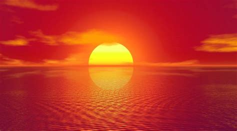 Sunset And Horizon Orange Reflection Wallpaper Hd Nature 4k Wallpapers