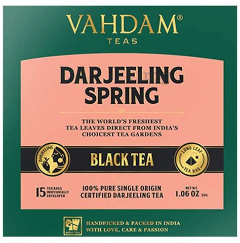 Vahdam Darjeeling Spring Teas Black Tea 2gm Each Buy Box Of 150 Tea Bags At Best Price In