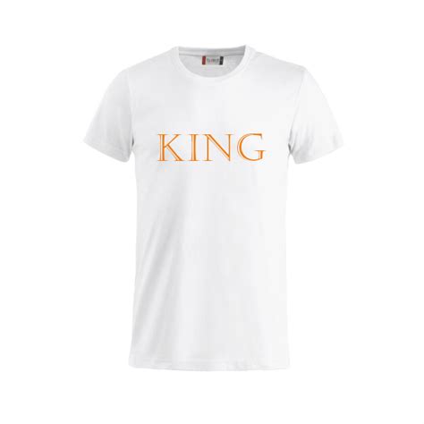 Koningsdag Heren T Shirt King Wit Bymi